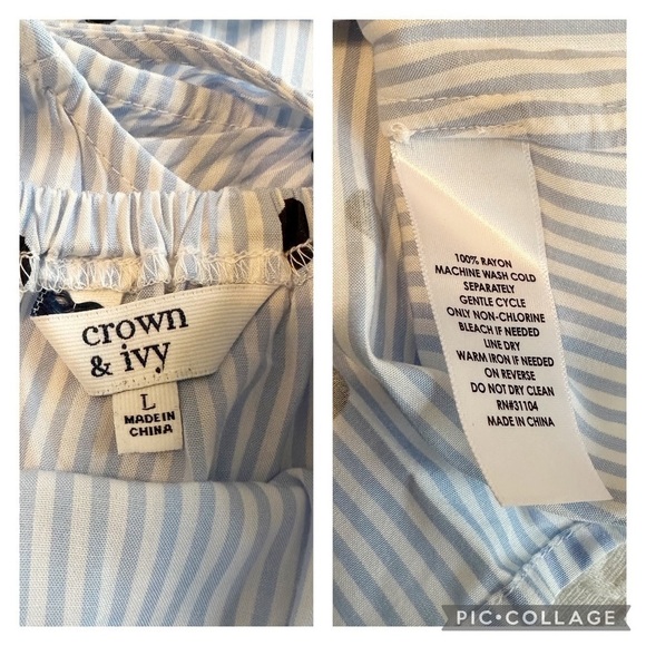 Bundle of 5 Crown & Ivy Spring Summer Tops - Large - Picture 10 of 16